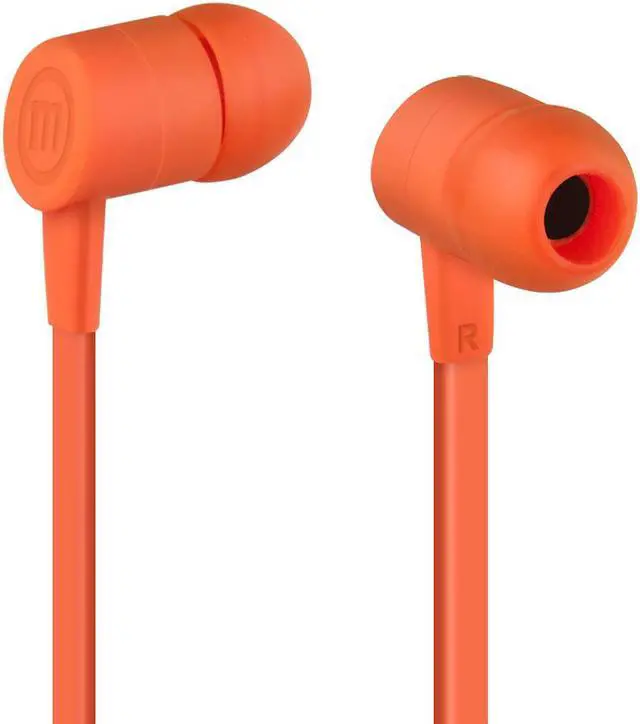 Alt view image 2 of 5 - Maxell Solid 2 Earphones with Built-in Microphone, Blush Red
