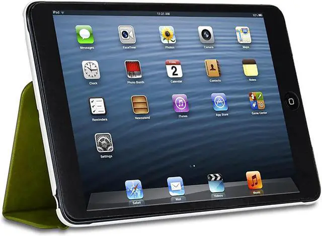 Alt view image 10 of 20 - XtremeMac Microfolio Leather Lime Case for iPad Mini