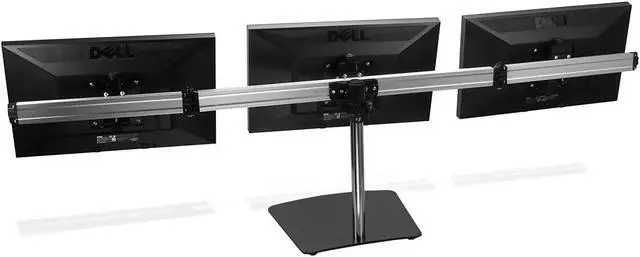 Alt view image 4 of 20 - Siig Easy-Adjust Triple Monitor Desk Stand - 13" To 27"