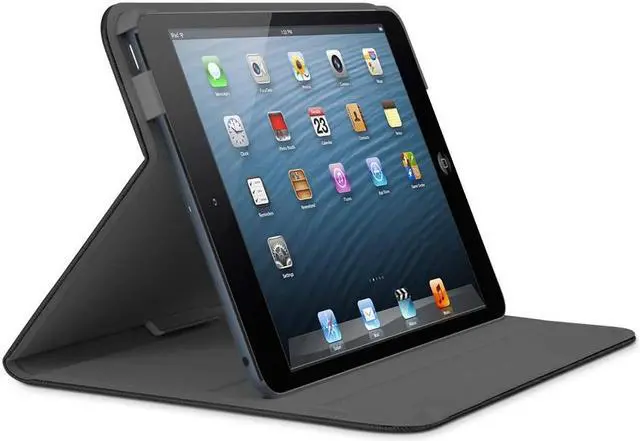 Alt view image 5 of 8 - Belkin FormFit Textured Protective Case Stand for iPad mini (Blacktop)