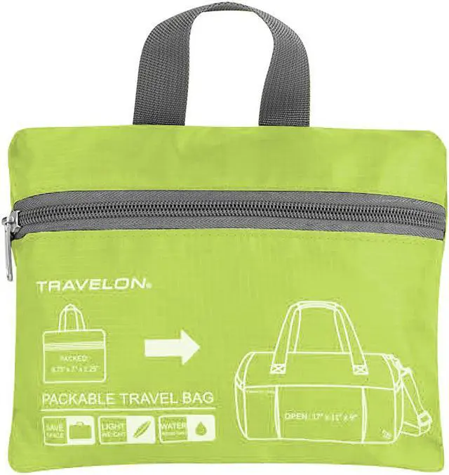 Alt view image 5 of 8 - Travelon Featherweight Packable Travel Bag, Lime