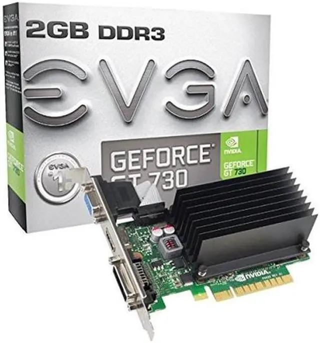 Alt view image 7 of 12 - EVGA GeForce GT 730 2GB DDR3 PCI Express 2.0 x8 Graphics Card 02G-P3-1733-KR