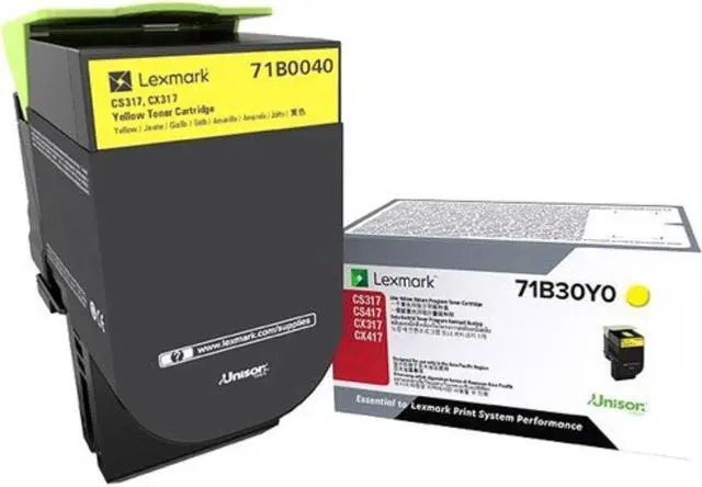Alt view image 9 of 12 - LEXMARK 71B0040 CS/X317/417/517 YELLOW TONER CARTRIDGE