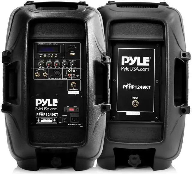 Alt view image 9 of 20 - Pyle Active Passive Bluetooth PA Dual Loudspeaker Sound System Kit & Microphones