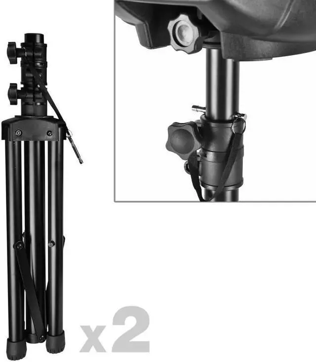 Alt view image 10 of 20 - Pyle Active Passive Bluetooth PA Dual Loudspeaker Sound System Kit & Microphones