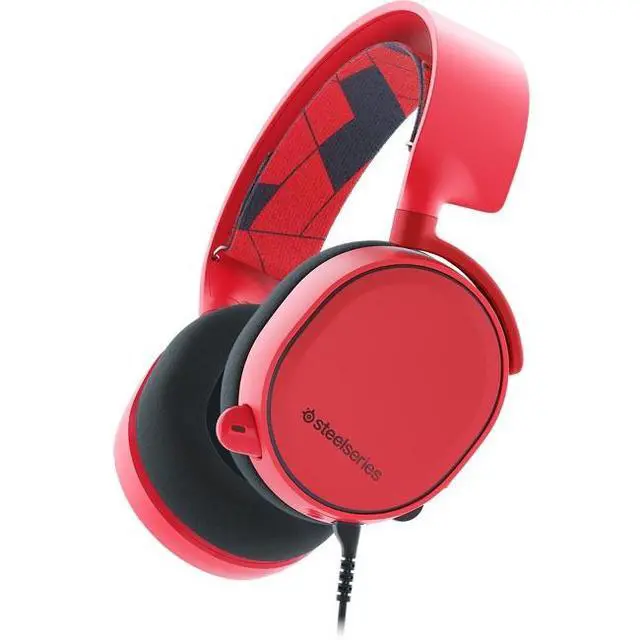 Alt view image 2 of 8 - SteelSeries 61435 Arctis 3 Solar Red Gaming Headset