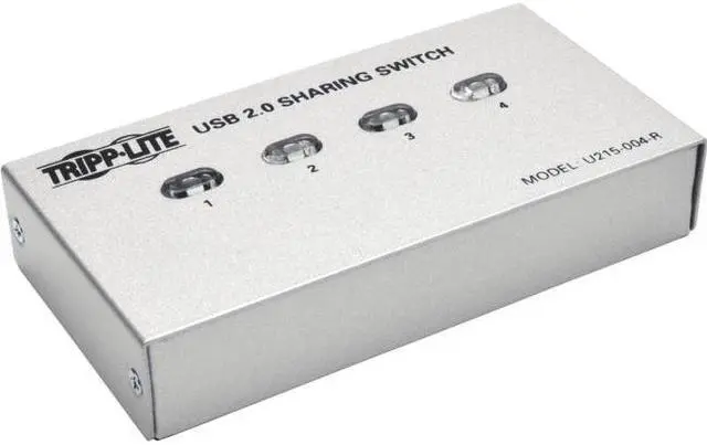 Alt view image 2 of 18 - Tripp Lite 4-Port Usb 2.0 Hi-Speed Printer / Peripheral Sharing Switch