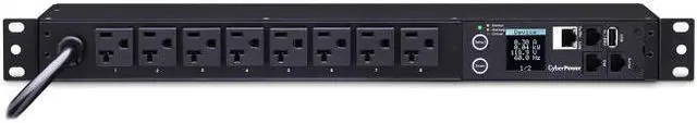 Alt view image 5 of 7 - CyberPower PDU31002 MONITORED PDU 20A SNMP L5-20P 120V 8X5-20R 1U 12FT 3YR WTY