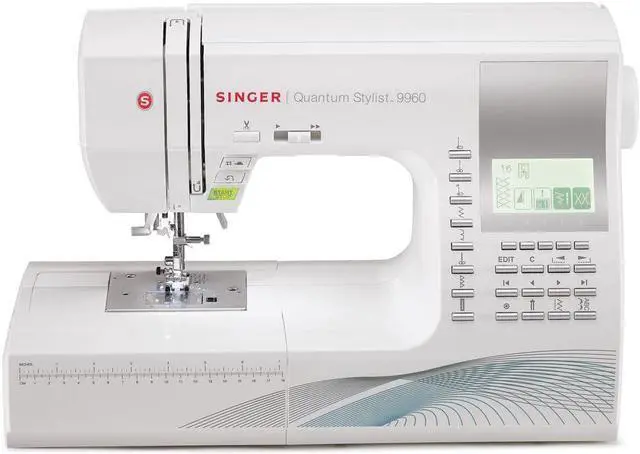 Alt view image 12 of 13 - Singer 9960 Quantum Stylist 600 Stitch Computerized Sewing Machine with Extension Table