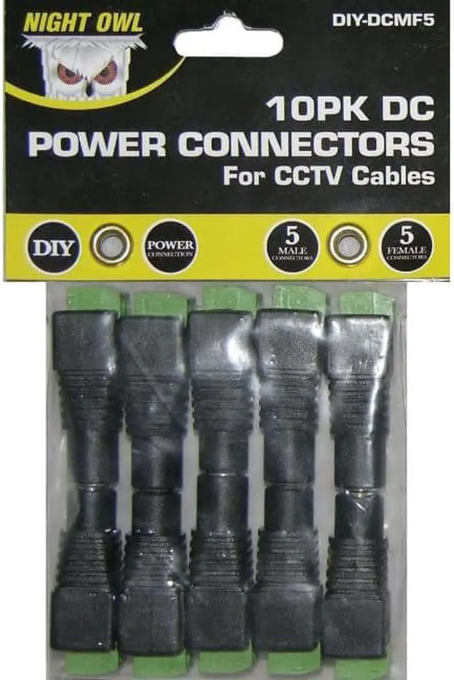 Alt view image 6 of 9 - Night Owl Security Products DIY-DCMF5 CCTV Male and Female Power Connectors (dc) for CCTV Cables