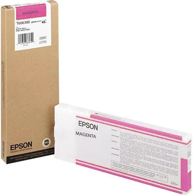 Alt view image 2 of 2 - EPSON T606300 220 ml UltraChrome Ink Cartridge Vivid Magenta