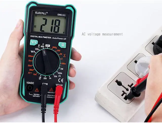 Alt view image 2 of 7 - ELECALL EM111 Digital Multimeter Mini type Temperature resistance test RMS value High precision tester meter
