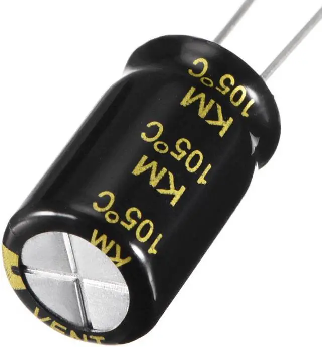 Alt view image 4 of 4 - Aluminum Radial Electrolytic Capacitor 1000uF 25V Life 10 x 17 mm Black 5pcs