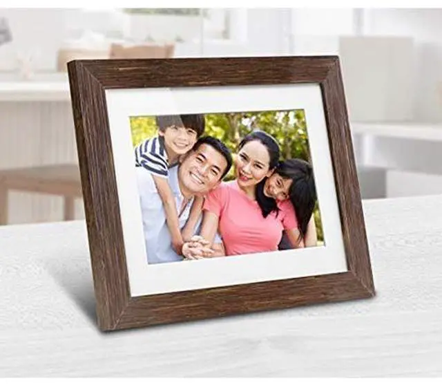 Alt view image 4 of 15 - Aluratek 8 inch Distressed Wood Digital Photo Frame with Auto Slideshow Feature ADPFD08F