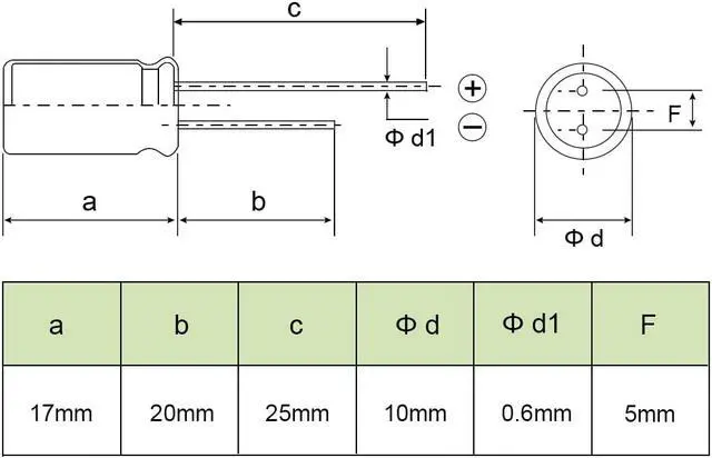 Alt view image 3 of 4 - Aluminum Radial Electrolytic Capacitor 1000uF 25V Life 10 x 17 mm Black 5pcs