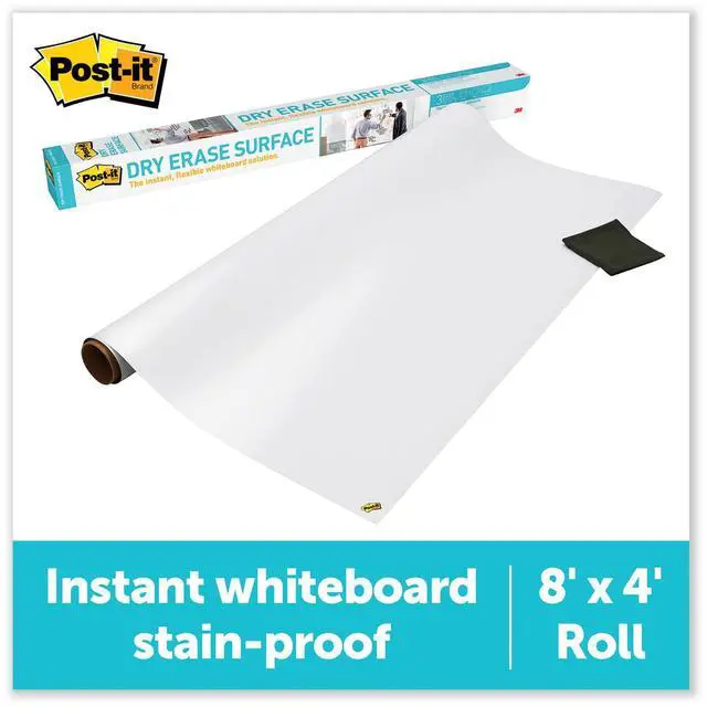 Alt view image 5 of 20 - Post-it Dry DEF8X4 - Erase Film with Adhesive Backing, 96 x 48, White