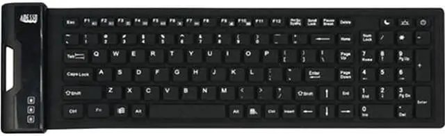 Alt view image 11 of 14 - Adesso AKB-222UB SlimTouch 222 Antimicrobial Waterproof Flex Keyboard