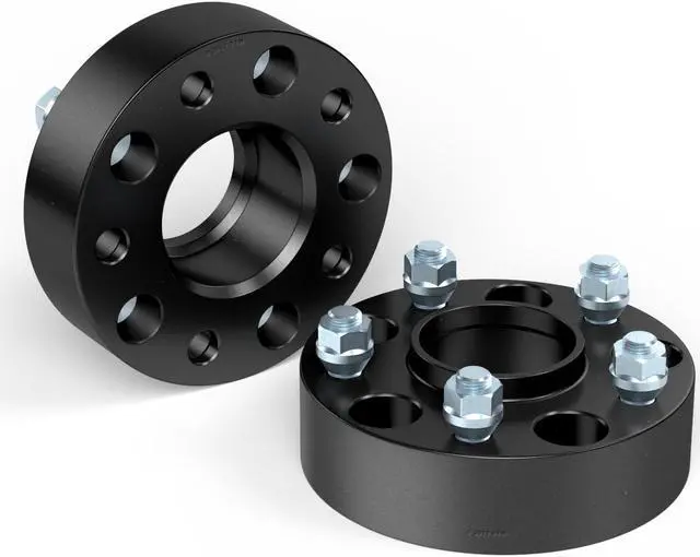 Alt view image 5 of 6 - 1.5 inch Hubcentric 5x4.5 Wheel Spacers (70.5mm Bore, 1/2x20 Studs) Compatible with Ford Mustang Edge Crown Victoria Ranger Explorer, Lincoln Town Car Mark 7 - Black 5x114.3 Adapters, Pack of 2