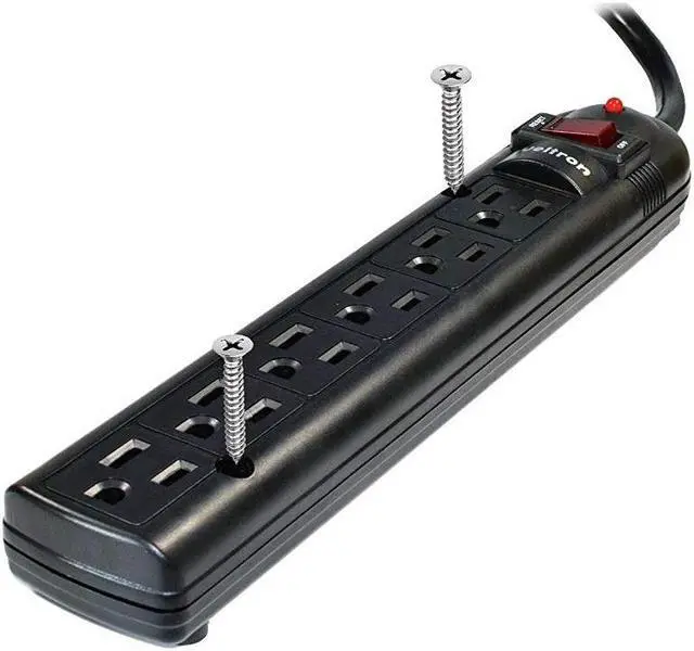 Alt view image 2 of 4 - weltron mountable surge protector 3ft. wsp600plf3bk