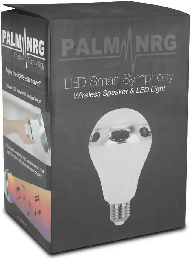 Alt view image 5 of 15 - LED Smart Symphony Wireless Speaker & LED Lightbulb