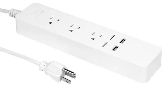 Alt view image 4 of 12 - Aluratek (ASHPS05F) - Eco4life Wi-Fi Smart Power Strip with Surge Protection for Home and Office (3 x AC Outlets, 2 x USB Ports), iOS & Android