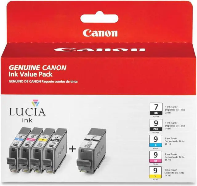 Alt view image 3 of 9 - Canon 1034B010AA Ink Cartridge - Black, Cyan, Magenta, Yellow, Photo Black