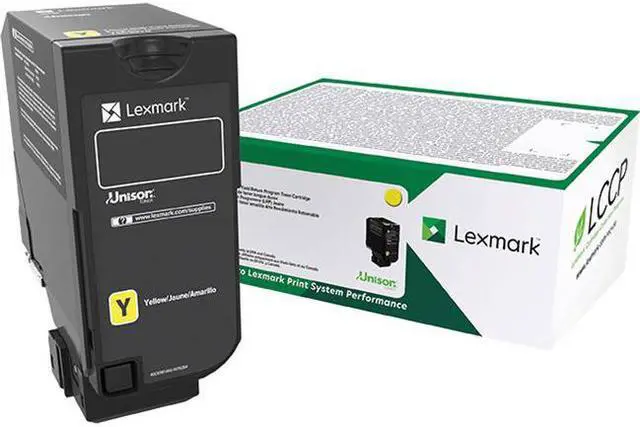 Alt view image 3 of 7 - Lexmark - 74C0HYG - Lexmark Original Toner Cartridge - Yellow - Laser - High Yield - 12000 Pages - 1 Each