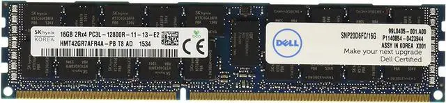 Alt view image 11 of 14 - Dell SNP20D6FC/16G 16GB DDR3 SDRAM Memory Module