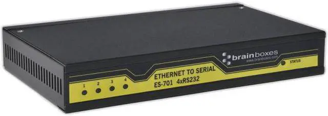 Alt view image 2 of 19 - Brainboxes 4 Port Rs232 Ethernet To Serial Adapter