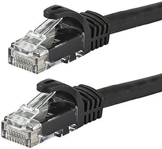 Alt view image 4 of 8 - Monoprice Cat6 Ethernet Patch Cable - 20 Feet - Black | Network Internet Cord - Snagless RJ45, Stranded, 550Mhz, UTP, Pure Bare Copper Wire, 24AWG - Flexboot Series
