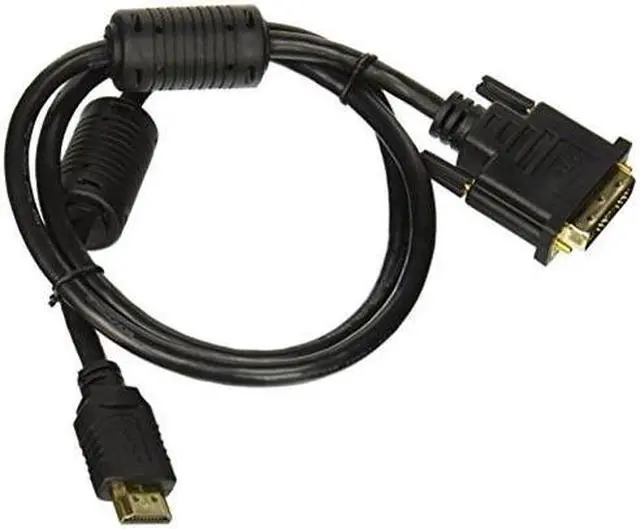 Alt view image 2 of 20 - Monoprice HDMI to DVI Adapter Cable - 3 Feet - Black | High Speed, 28AWG, 1080p Resolution, Ferrite Cores, Compatible with AVCHD / PlayStation 3 and More