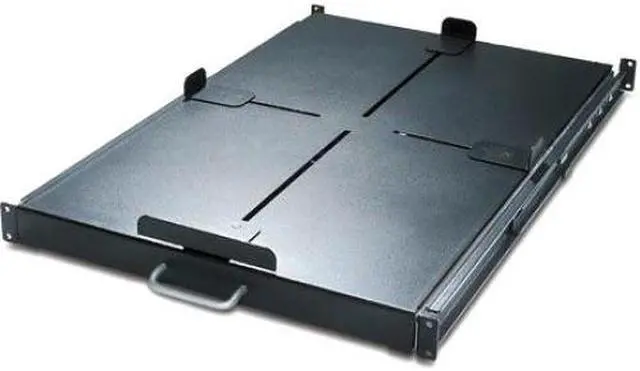 Alt view image 4 of 5 - Schneider Electric Sliding Shelf 200lbs/91kg Black - 1u