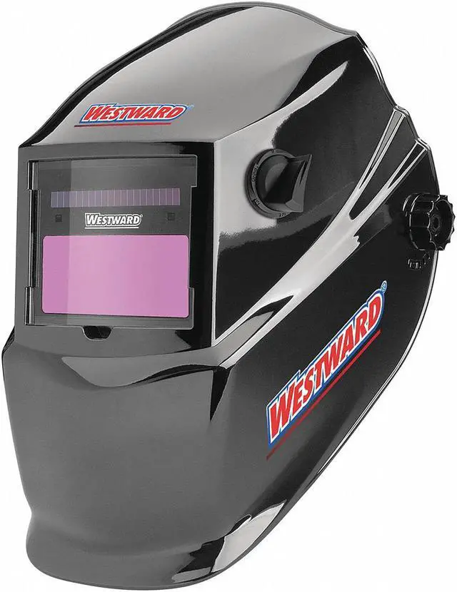 Alt view image 3 of 4 - WESTWARD 33N556 Auto Dark Welding Helmet, 4, 9-13, Black