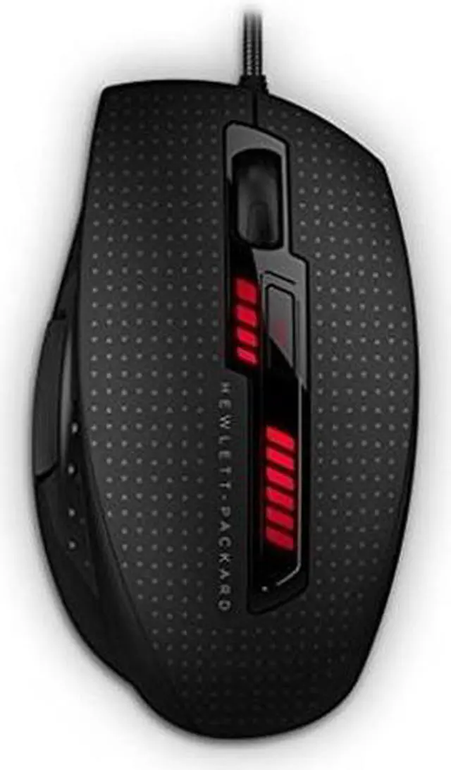 Alt view image 5 of 8 - HP X9000 J6N88AA#ABL Black 6 Buttons 1 x Wheel USB Wired Laser Mouse