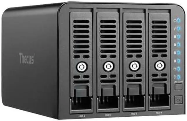 Alt view image 6 of 12 - Thecus N4350 SAN/NAS Storage System - Marvell ARMADA 388 Dual-core (2 Core) 1.80 GHz - 4 x HDD Supported - 1 GB RAM DDR4 SDRAM - Serial ATA/600 Controller - RAID Supported 0, 1, 5, 6, 10, JBOD - 4 x T