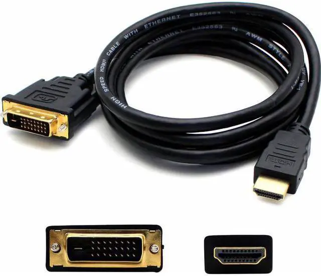 Alt view image 3 of 7 - 6ft HDMI 1.3 Male to DVI-D Single Link (18+1 pin) Male Black Cable For Resolution Up to 1920x1200