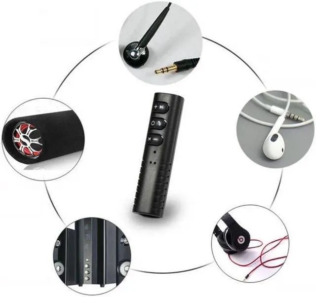 Alt view image 4 of 4 - Car Kit Universal 3.5mm jack Hands free Music Audio Receiver Adapter Auto AUX 3.5 Audio Kit for Bluetooth Car Speaker Headphone