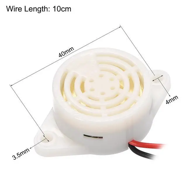 Alt view image 2 of 4 - 5 Pcs DC3-24V Active Electronic Buzzer Piezo Alarm Sounder Intermittent 100dB Beep Speaker