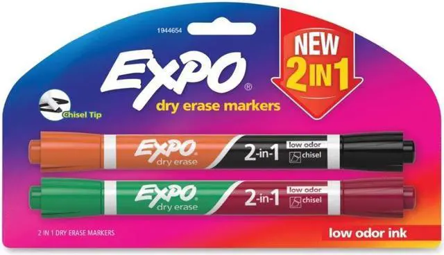 Alt view image 8 of 16 - 2 In 1 Dry Erase Markers 2/Pkg-4 Colors