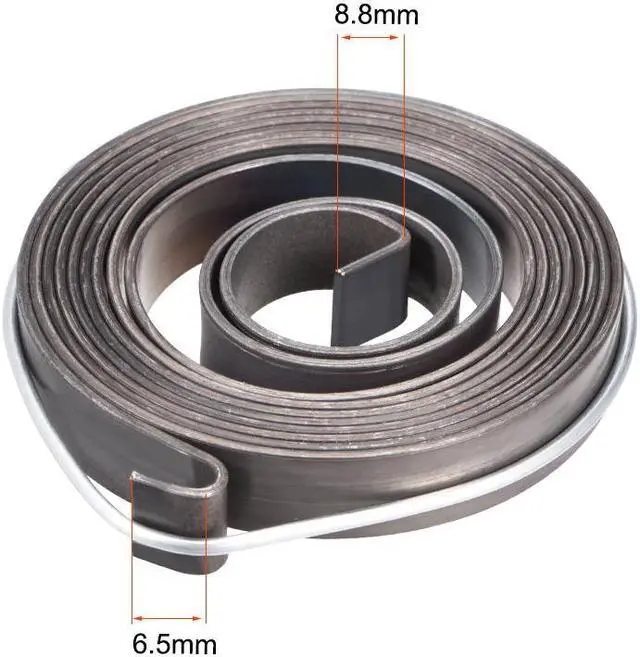 Alt view image 4 of 4 - Drill Press Spring Drill Press Quill Feed Return Coil Spring Assembly Spring Steel Chemical Blackening Finish 1540mm Expand Long 64 x 10 x 1.2mm