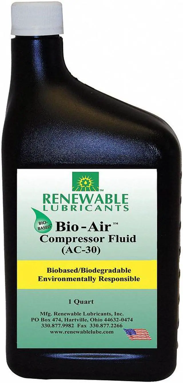 Main image of Renewable Lubricants Compressor Oil,1 qt,30 HAWA 84201