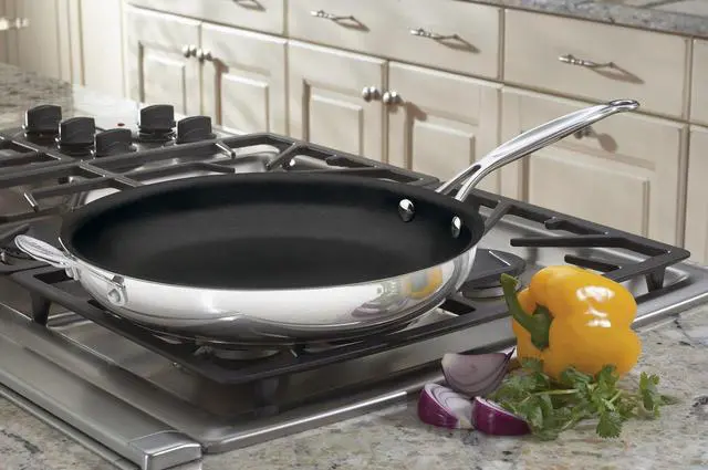 Alt view image 4 of 4 - Cuisinart 722-30HNS Chef's Classic 12" Skillet with Helper Handle, Non-Stick Stainless