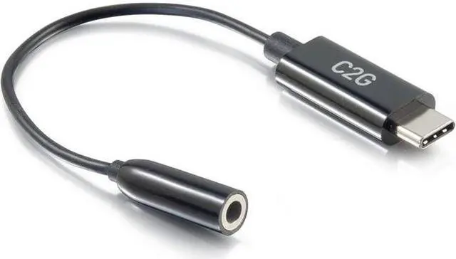 Alt view image 2 of 11 - C2G USB C To Aux Adapter (3.5mm) USB C Phone Adapter For Audio