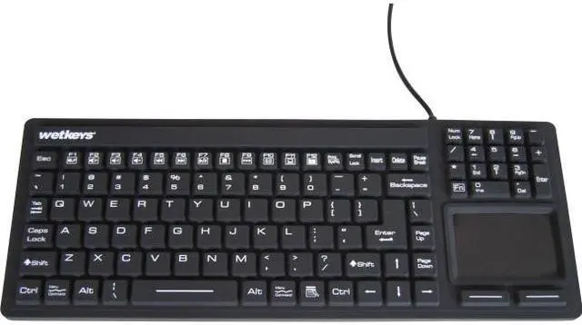 Alt view image 12 of 16 - WetKeys Professional Grade Waterproof Keyboard with Touchpad KBWKRC106T-BK Black USB Keyboard