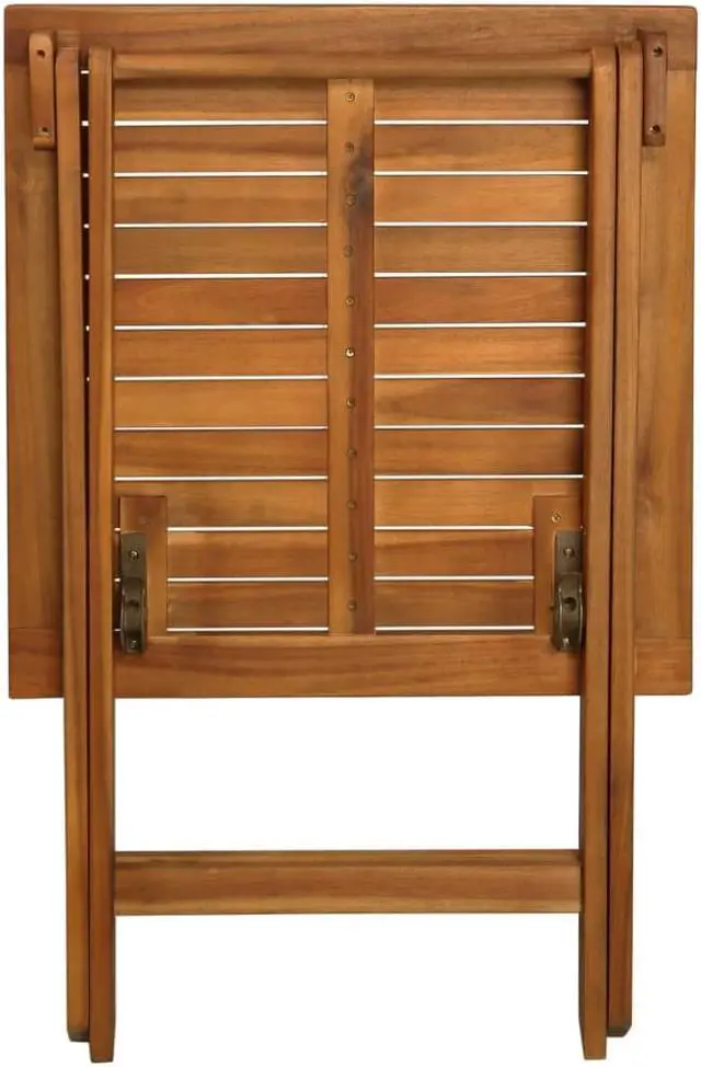 Alt view image 3 of 11 - vidaXL Patio Bistro Set 3 Piece Folding Table and Chairs Solid Acacia Wood