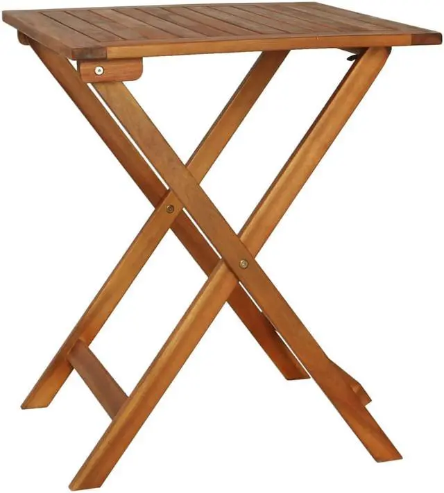 Alt view image 2 of 11 - vidaXL Patio Bistro Set 3 Piece Folding Table and Chairs Solid Acacia Wood