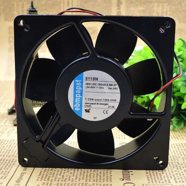 Alt view image 3 of 4 - For EBMPAPST TYP 5118N /12 DC 48V 9.5W Fan Three-wire All metal high temperature resistant