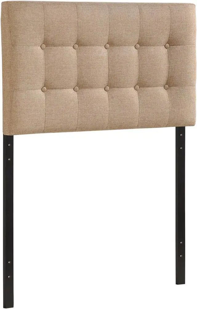 Alt view image 3 of 4 - Emily Twin Upholstered Fabric Headboard - Beige