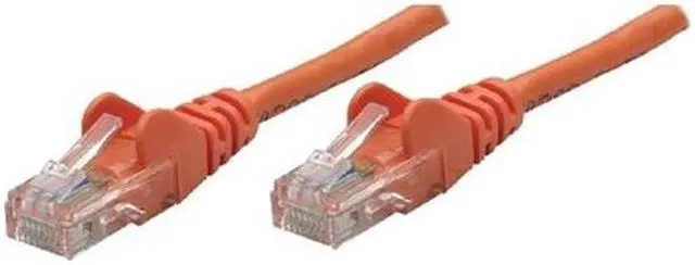 Main image of Intellinet Network Cable, Cat5e, UTP, RJ45 Male / RJ45 Male, 1.5 m (5 ft.), Orange