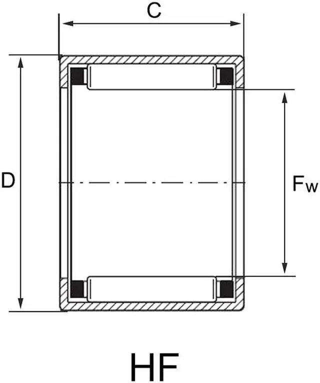 Alt view image 4 of 4 - HF081412 Needle Roller Bearings, One Way Bearing, 8mm Bore 14mm OD 12mm Width